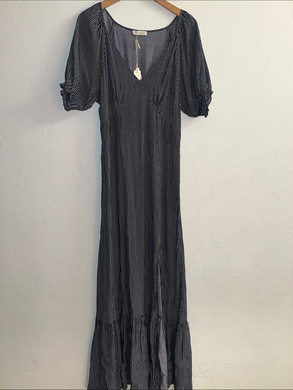 New Lovestitch Short Puff Sleeve Maxi Dress Size L